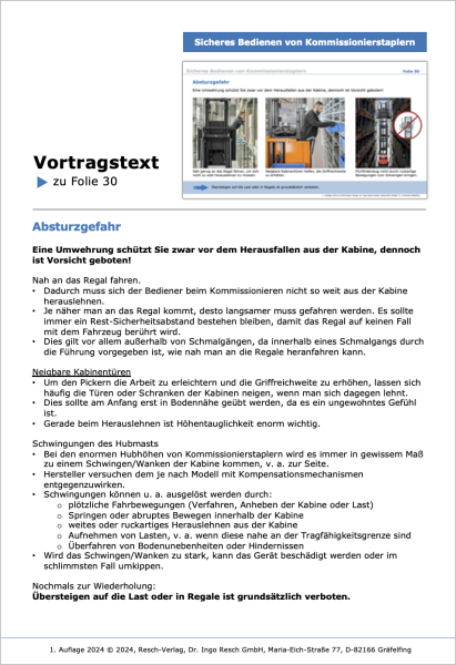 Zusatzqualifizierung Kommissionierstapler